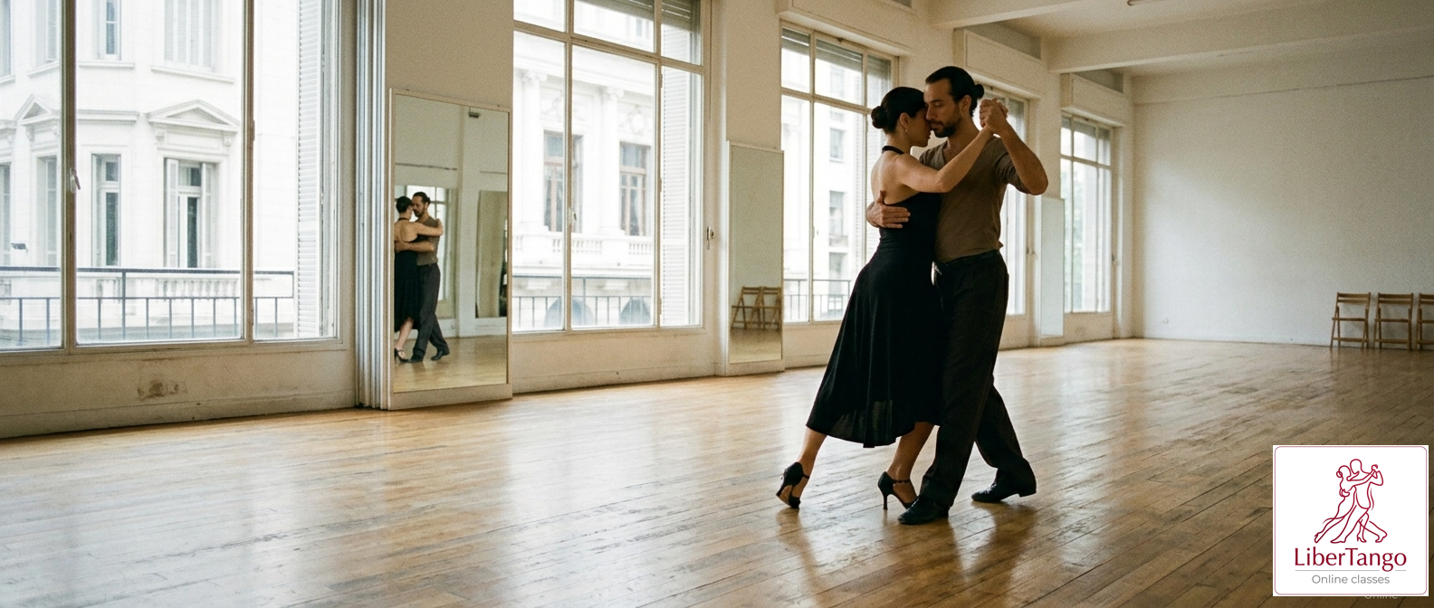 Online satovi tanga u paru - rad na zajedničkoj osi, zagrljaju i muzikalnosti iz udobnosti doma. Jelena Somogyi Institut argentinskog tanga LioberTango
